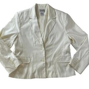 Vintage Studio JPR career blazer cream light jacket 2buttons 2front flap pockets